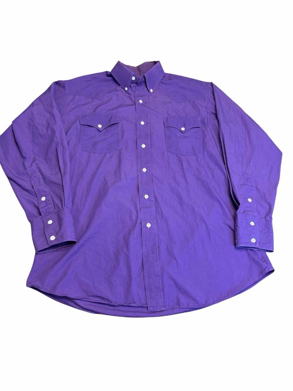 Golden West Limited Edition Panhandle Slim VTG Purple Western Button Up 16.5-34